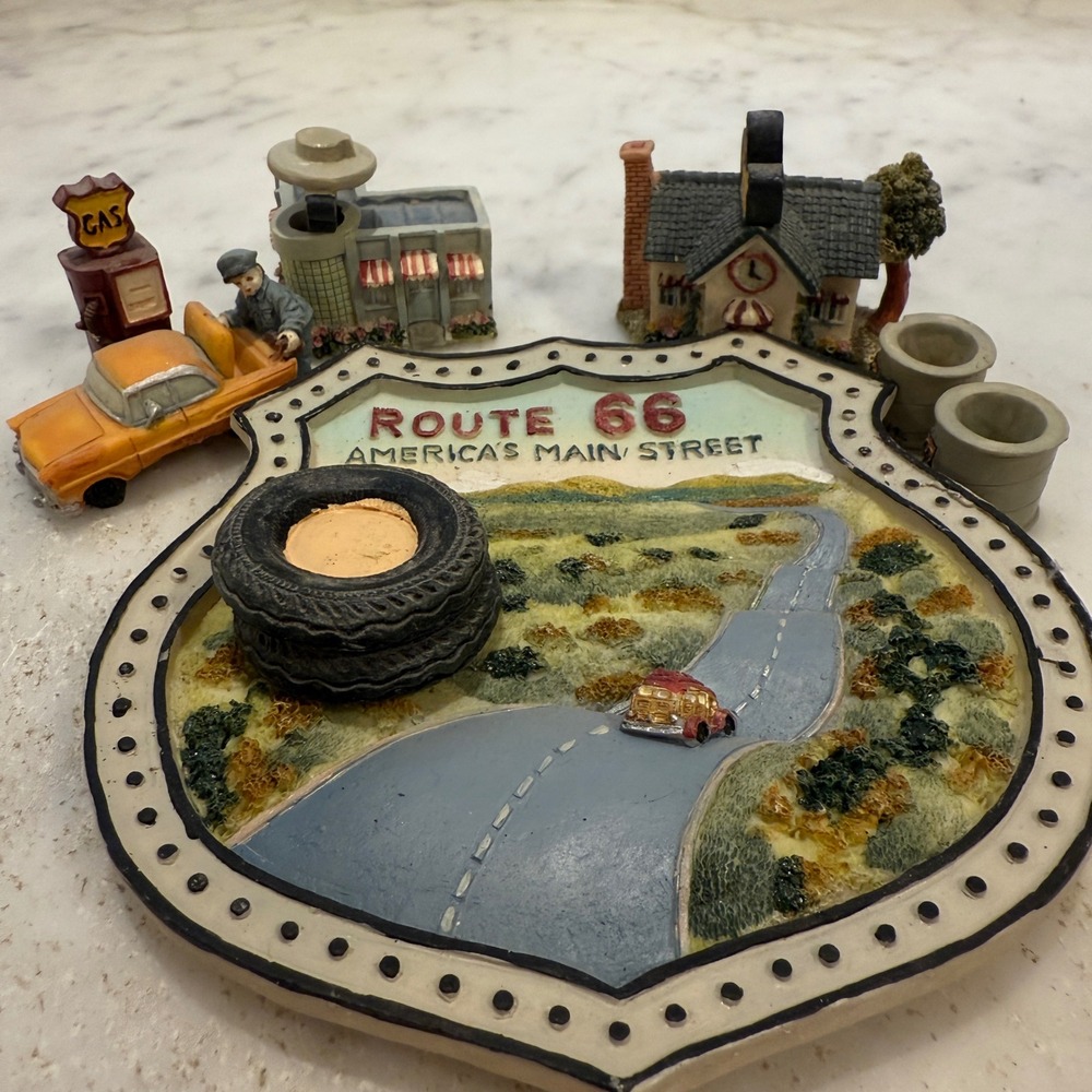 Route 66 tea set Gas Station Car Tire mini